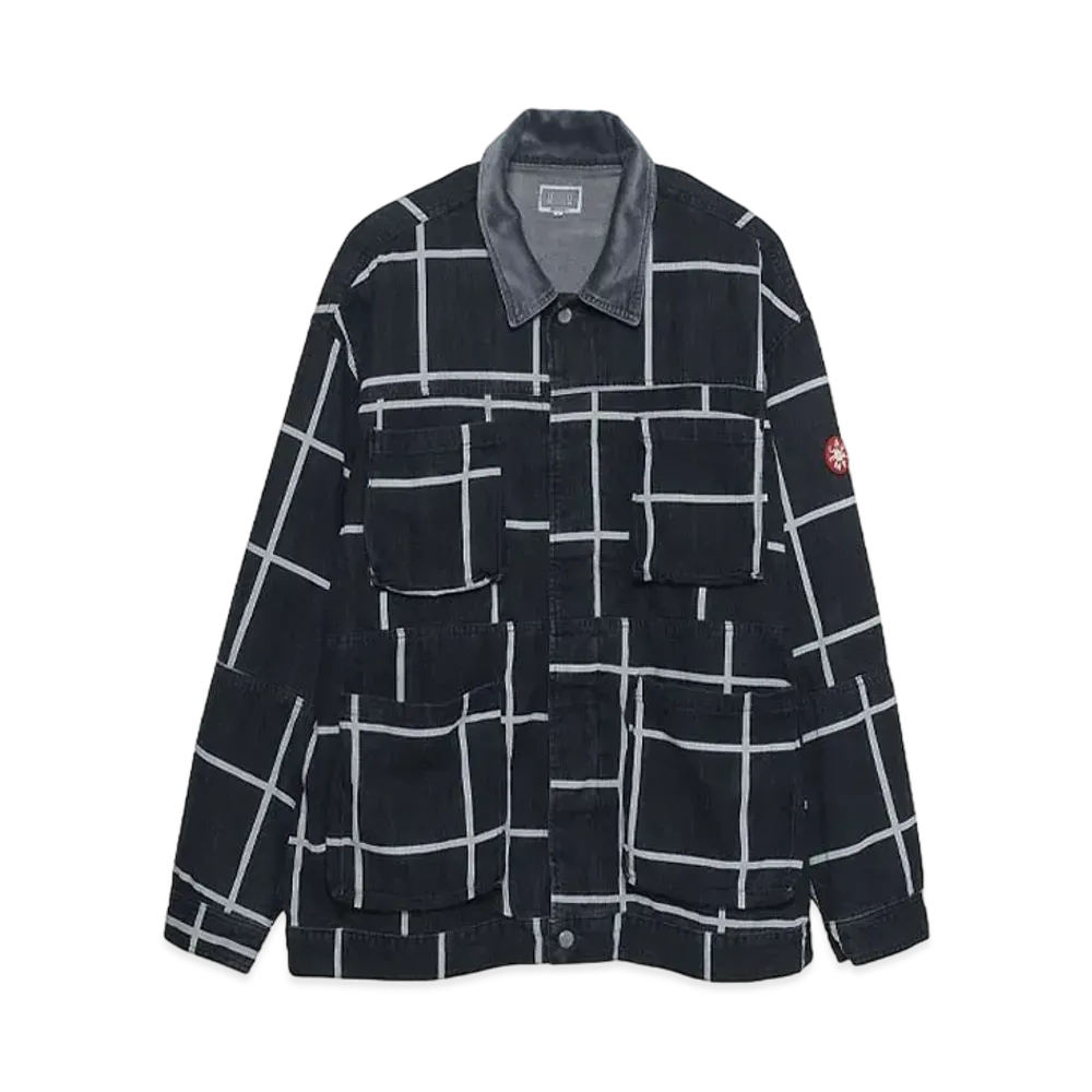 Cav Empt (C.E) GRID BLACK DENIM JACKET "Black"