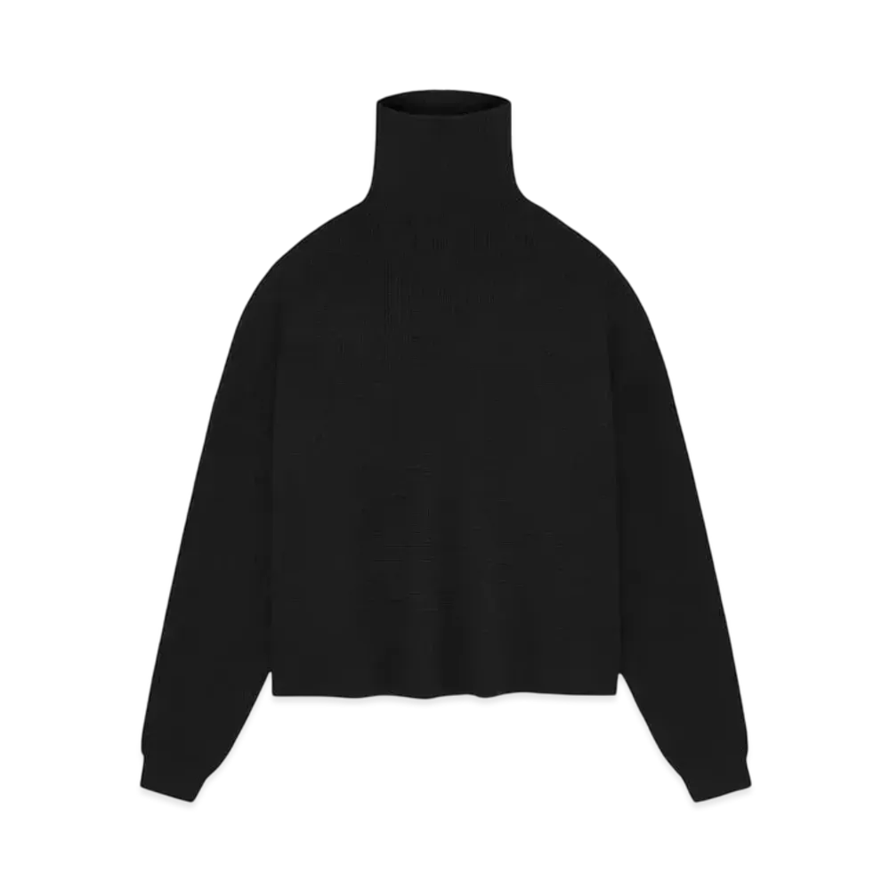 FEAR OF GOD Essentials Women's Waffle Turtleneck "Black"