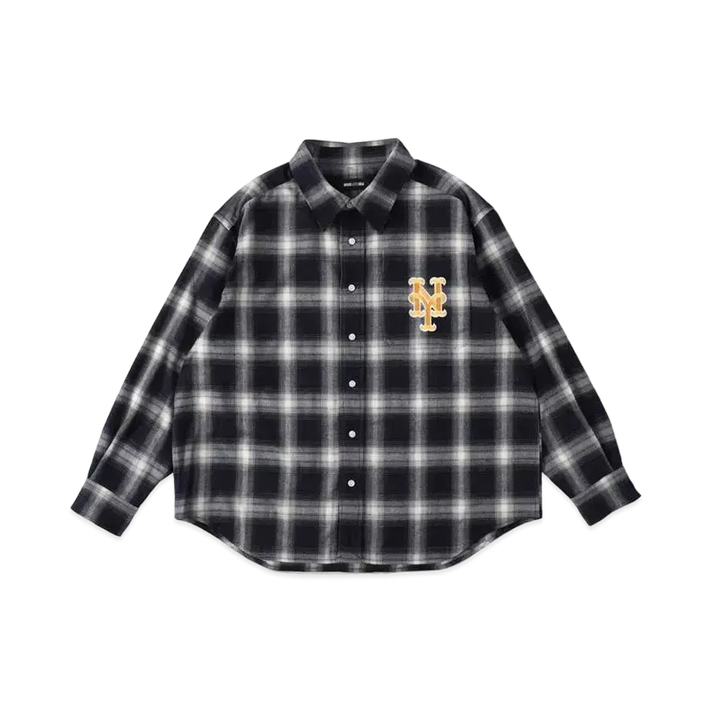 WIND AND SEA x MLB Check Shirt "Mets"
