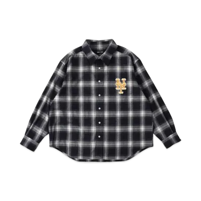 WIND AND SEA x MLB Check Shirt "Mets"
