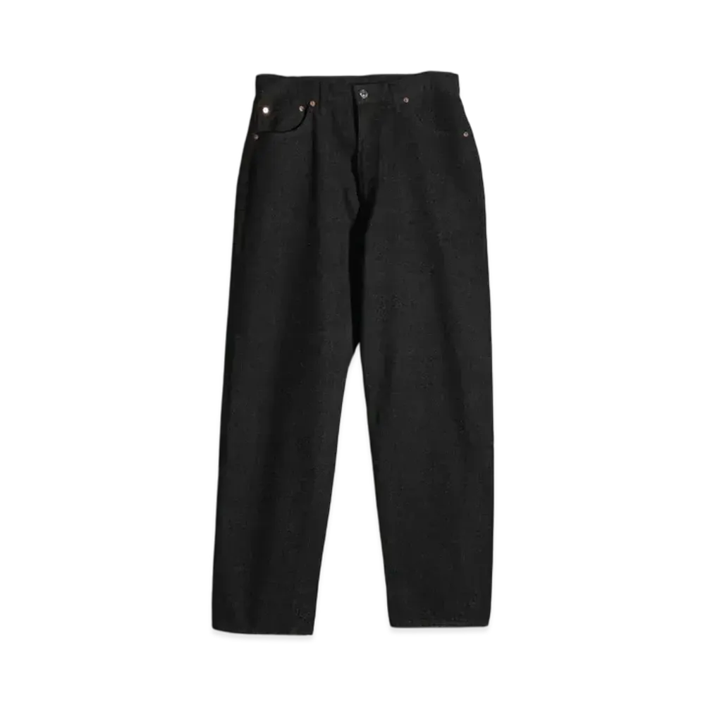 KAPTAIN SUNSHINE 5P Zipper Front Denim Pants "Black One Wash"