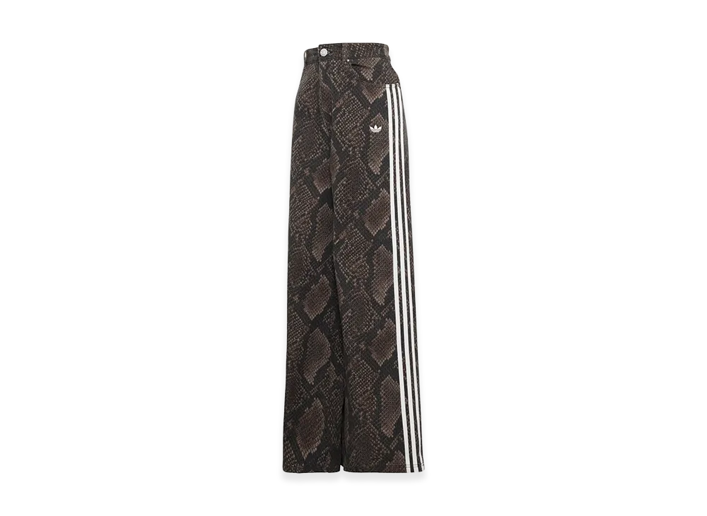 adidas Women's Snake Print Denim Loose Pants "Earth Strata/Aurora Coffee"