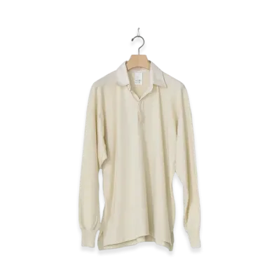 COMOLI Wool Rugby Shirt "Ecru"