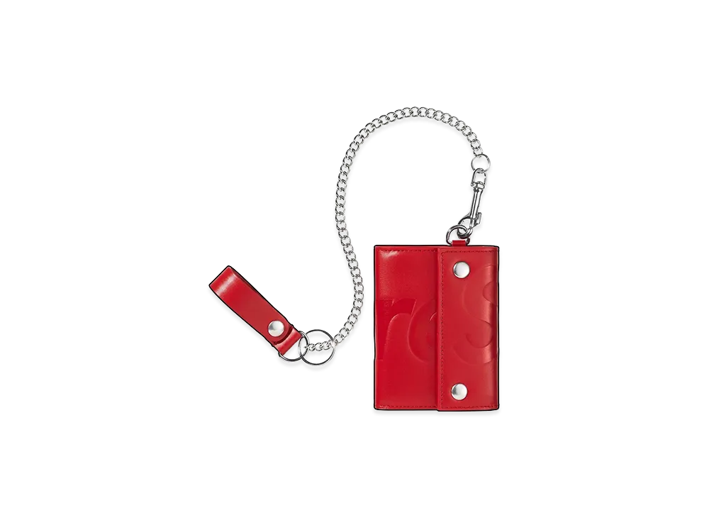 Supreme Leather Chain Wallet "Red"