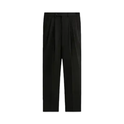 Kith &Kin Tropical Wool Kylan Pleated Trouser "Black"
