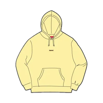 Supreme Underline Hooded Sweatshirt "Pale Yellow"