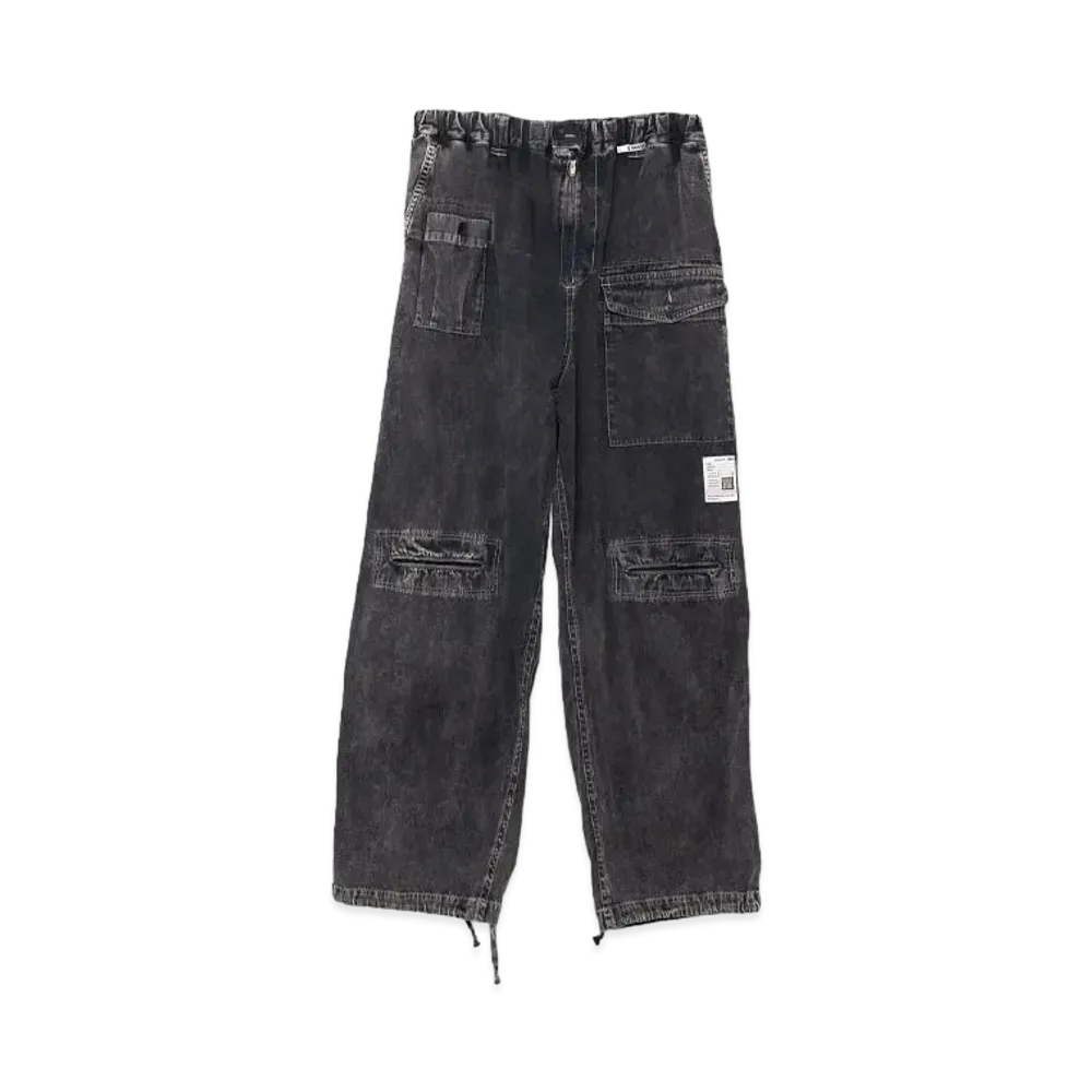 Maison MIHARA YASUHIRO Cotton Satin Military Pants "Black"