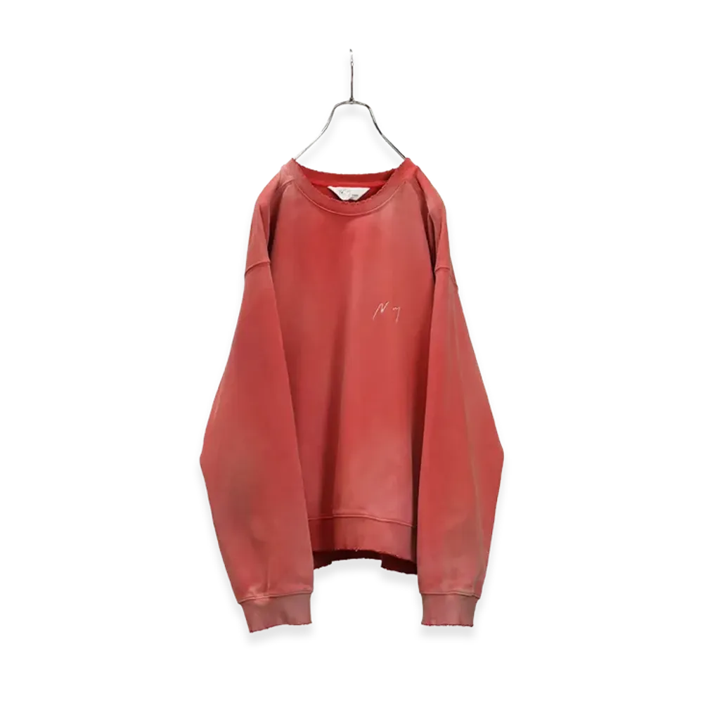 ANCELLM Unevenness Sweat Shirt "Red"