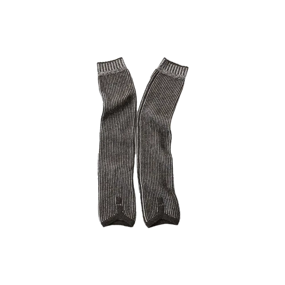 NICENESS H.Spencer Harris Knit Leg Gaiters "Gray/Off White"