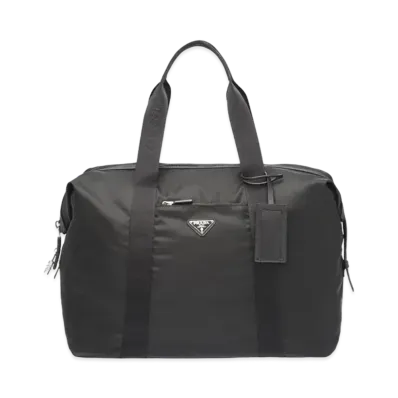 PRADA Re-Nylon and Saffiano Leather Duffle Bag "Black"