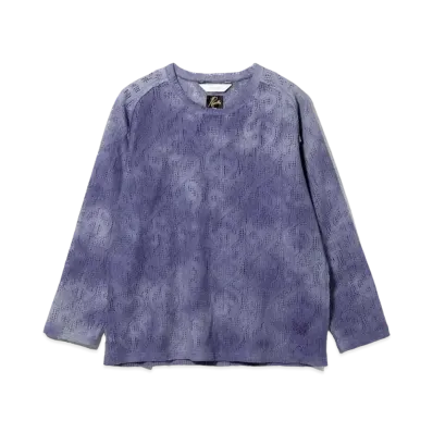Needles x Sasquatchfabrix. L/S U Neck Tee Uneven Dye "Purple"