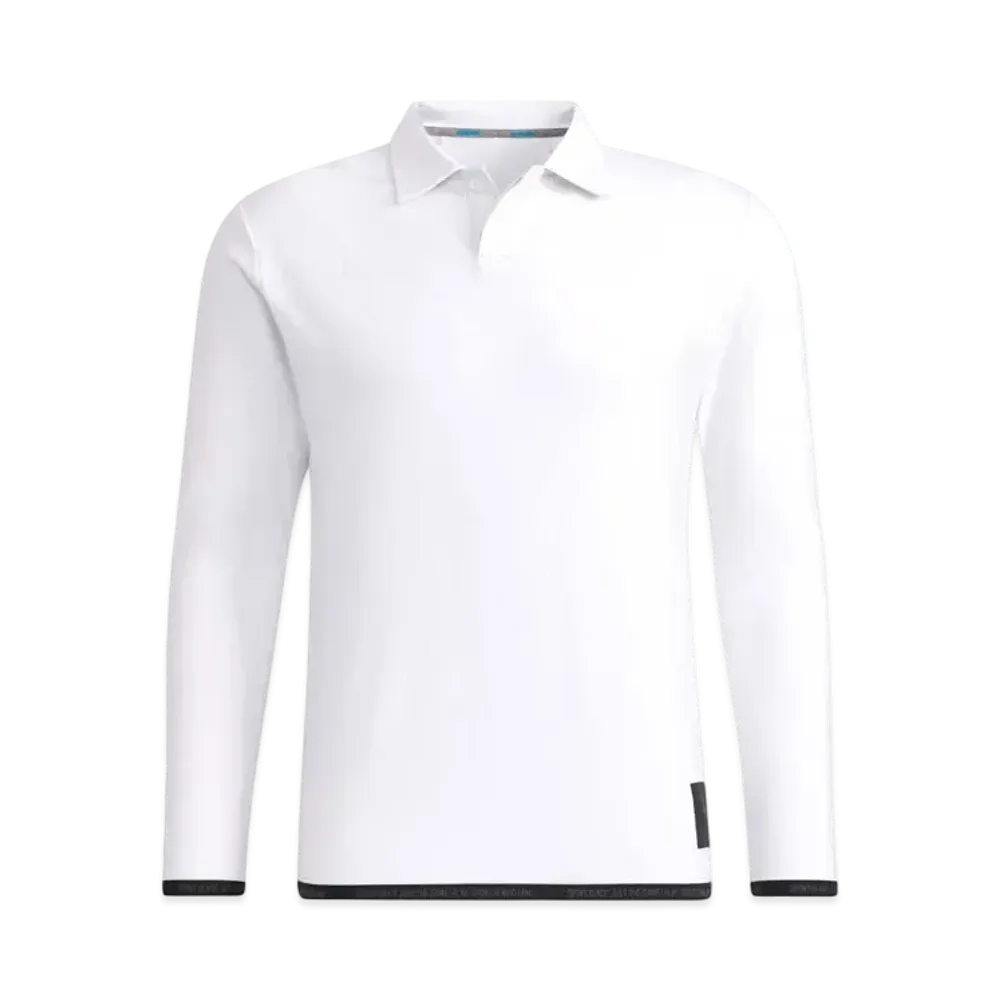 ADIDAS STRETCH SHORT PLACKET LONG SHIRT "White"