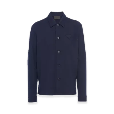 PRADA Wool Blend Shirt "Navy"