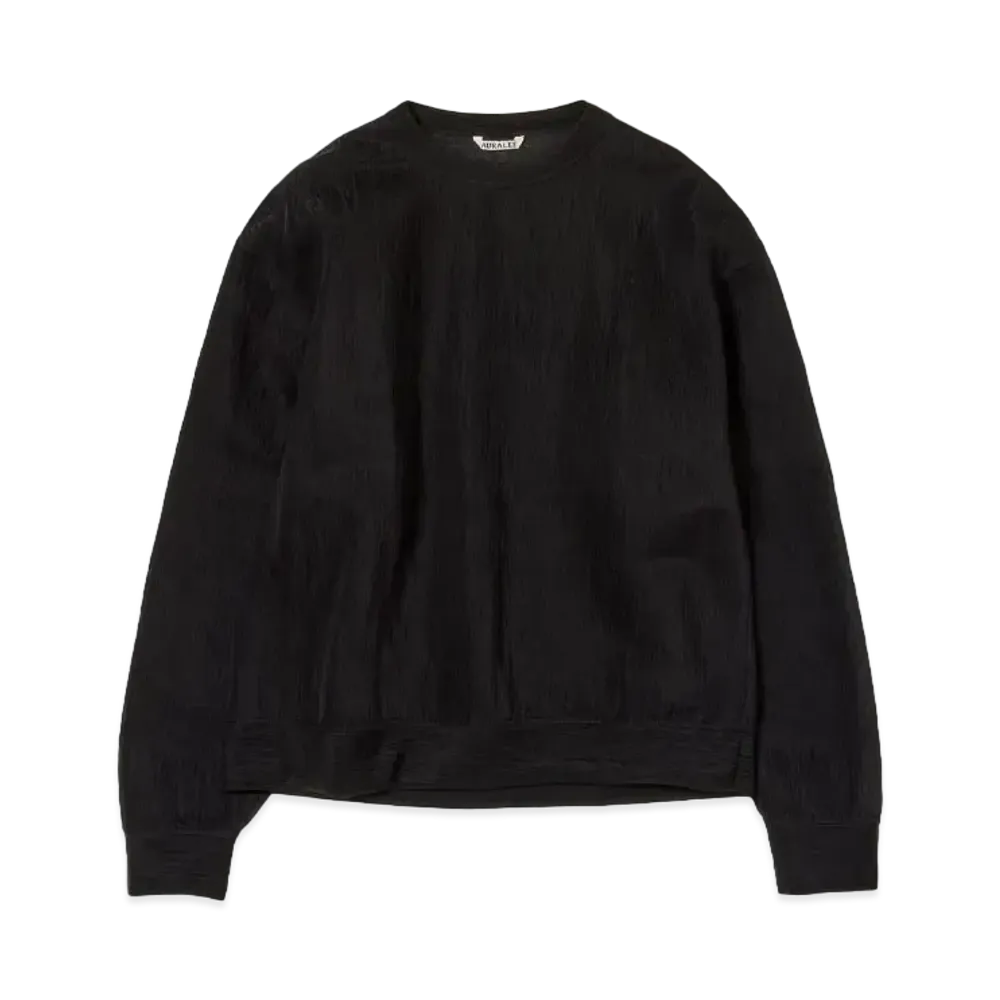 AURALEE Elastic Sheer Nylon P/O "Black"