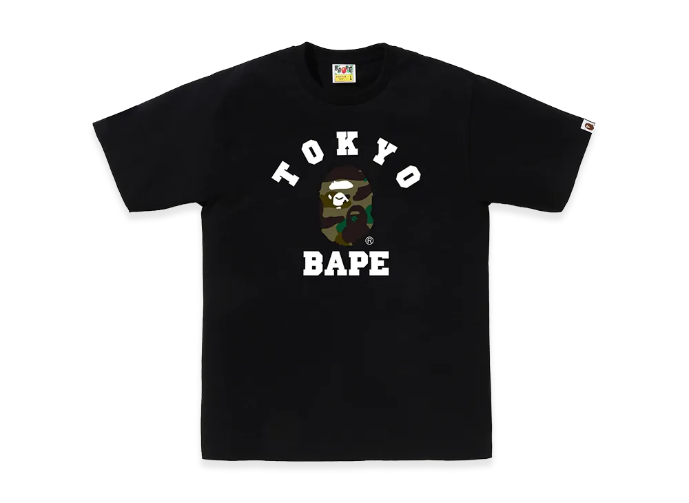 A BATHING APE Tokyo Exclusive 1ST Camo Tokyo College Tee "Black"