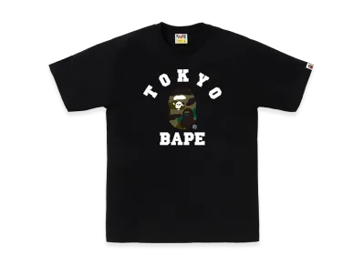 A BATHING APE Tokyo Exclusive 1ST Camo Tokyo College Tee "Black"