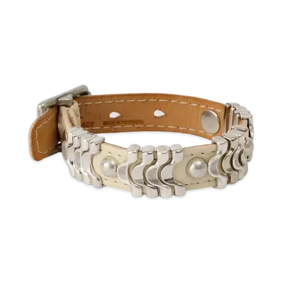 OUR LEGACY Wave Bracelet "Deep Ecru Leather"