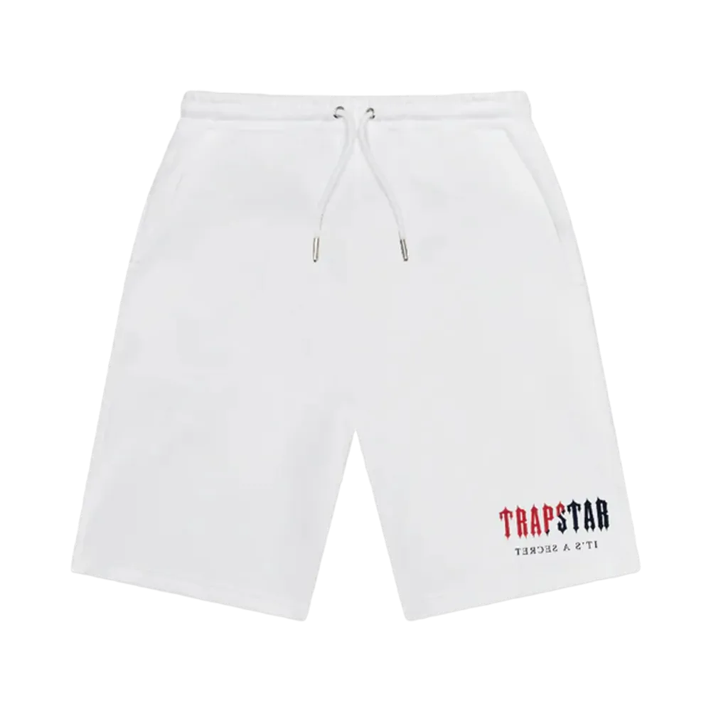 TRAPSTAR Chenille Decoded Short Set "White/Red"