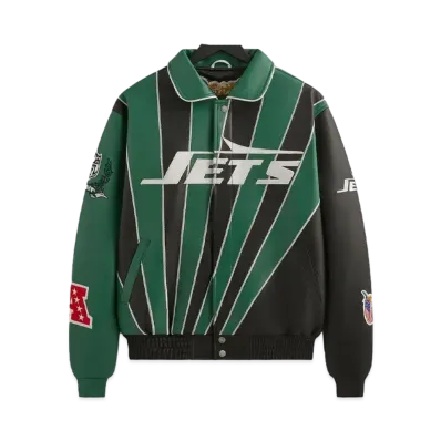 Kith x Jeff Hamilton x The NFL: Jets Leather Varsity Jacket PH "Multi"