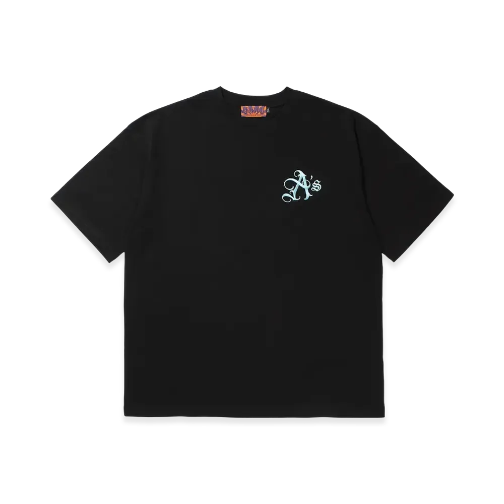 APHRODITEGANG A's Logo Embroidery S/S Tee "Black/Blue"
