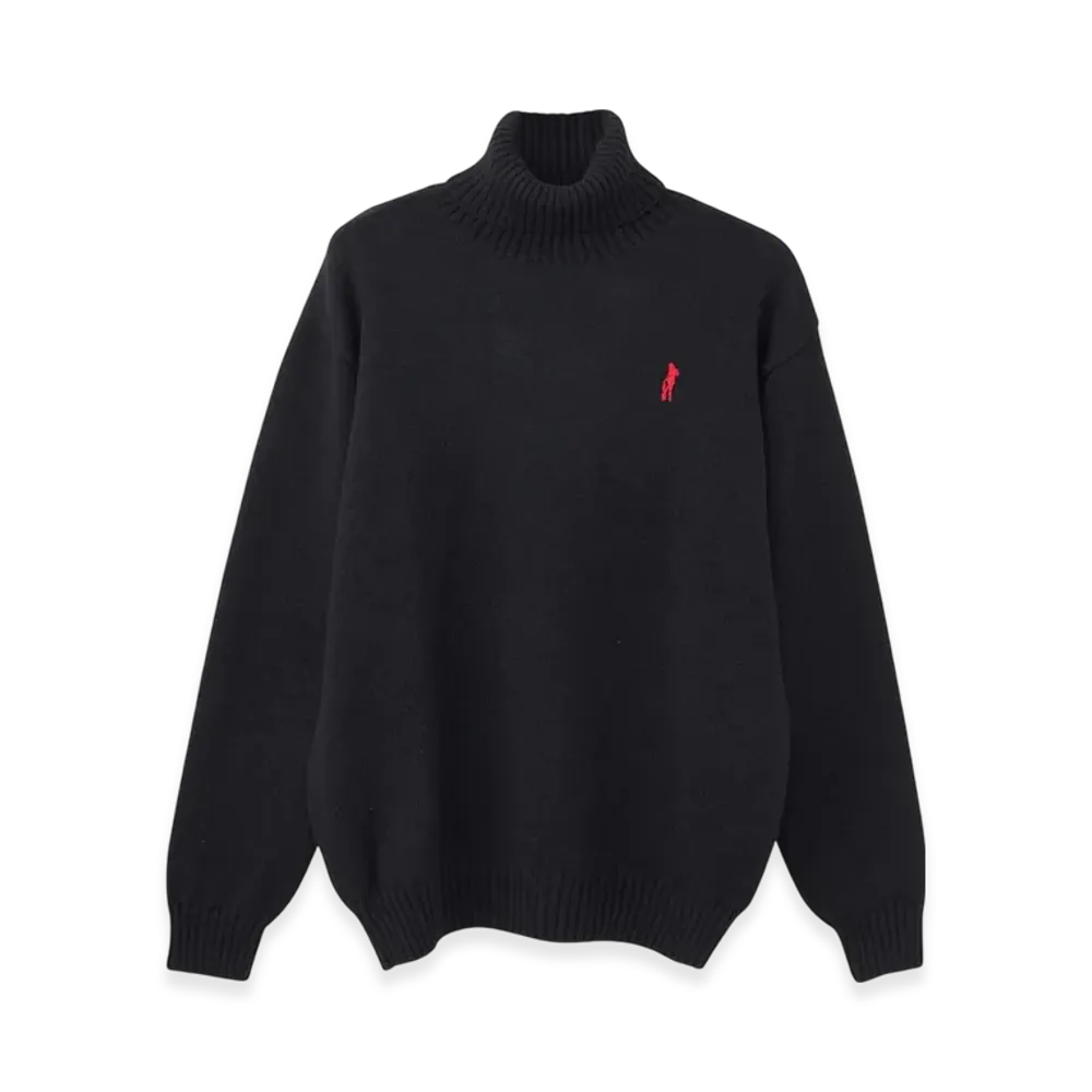 HYSTERIC GLAMOUR Hysteric Times Embroidery Turtleneck Sweater "Black"