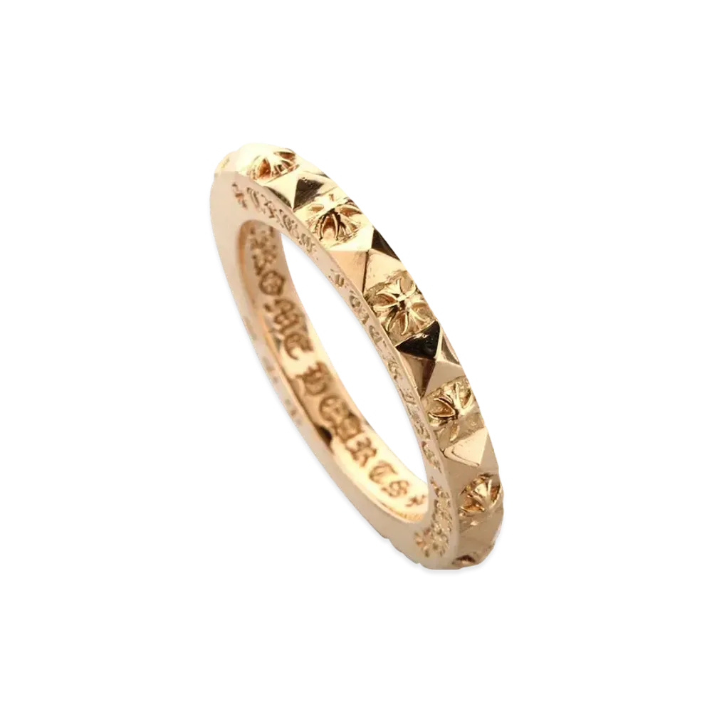 Chrome Hearts 22K True Fucking Punk Ring Plus Punk "Yellow Gold"