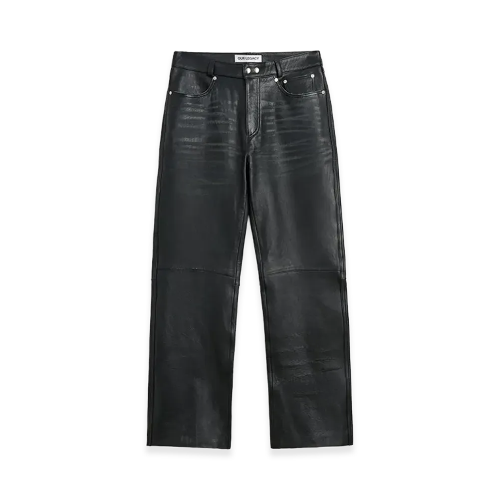 OUR LEGACY Carlson Cut "Whisker Black Buffed Lambskin"