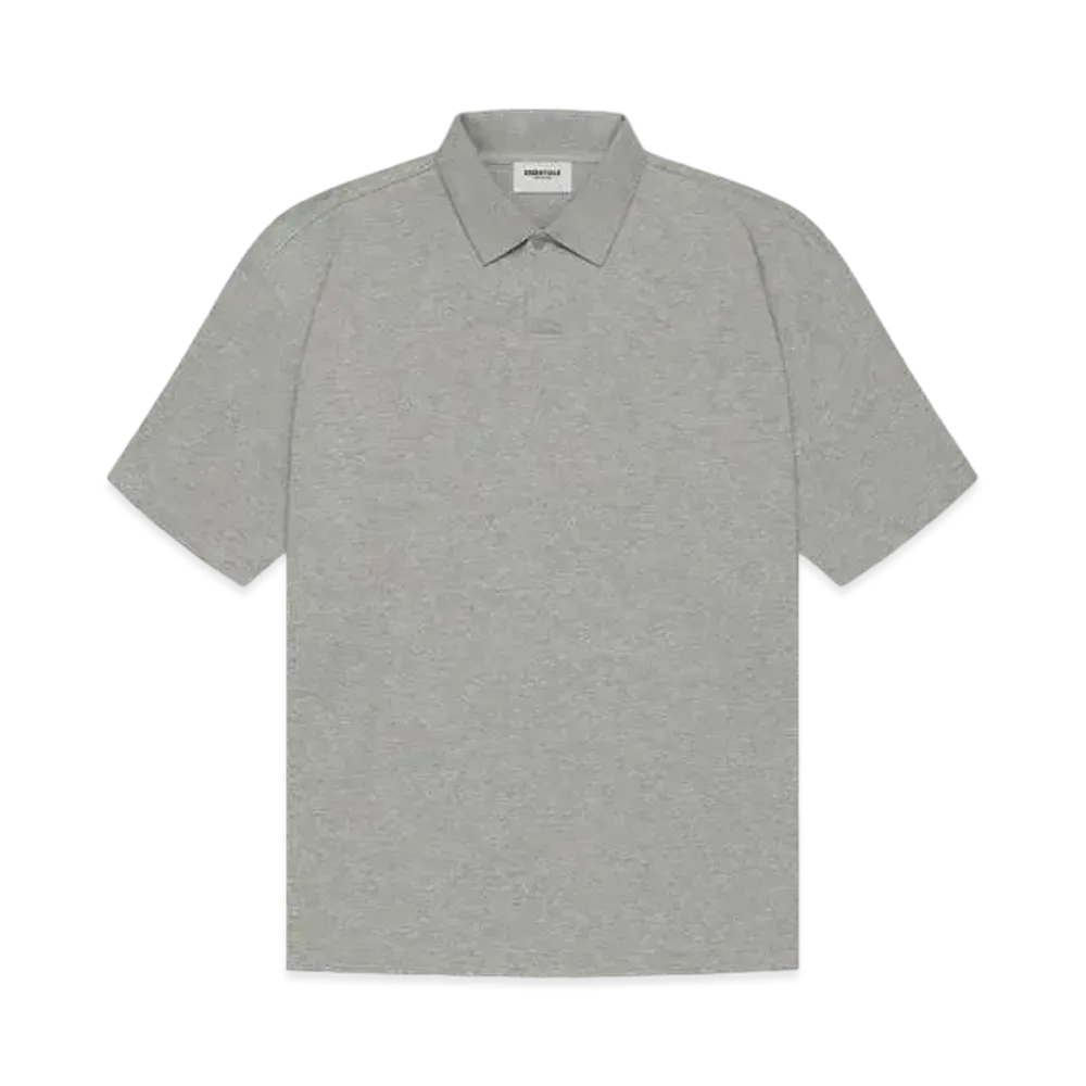 FEAR OF GOD ESSENTIALS Short Sleeve Polo "Dark Heather Oatmeal"
