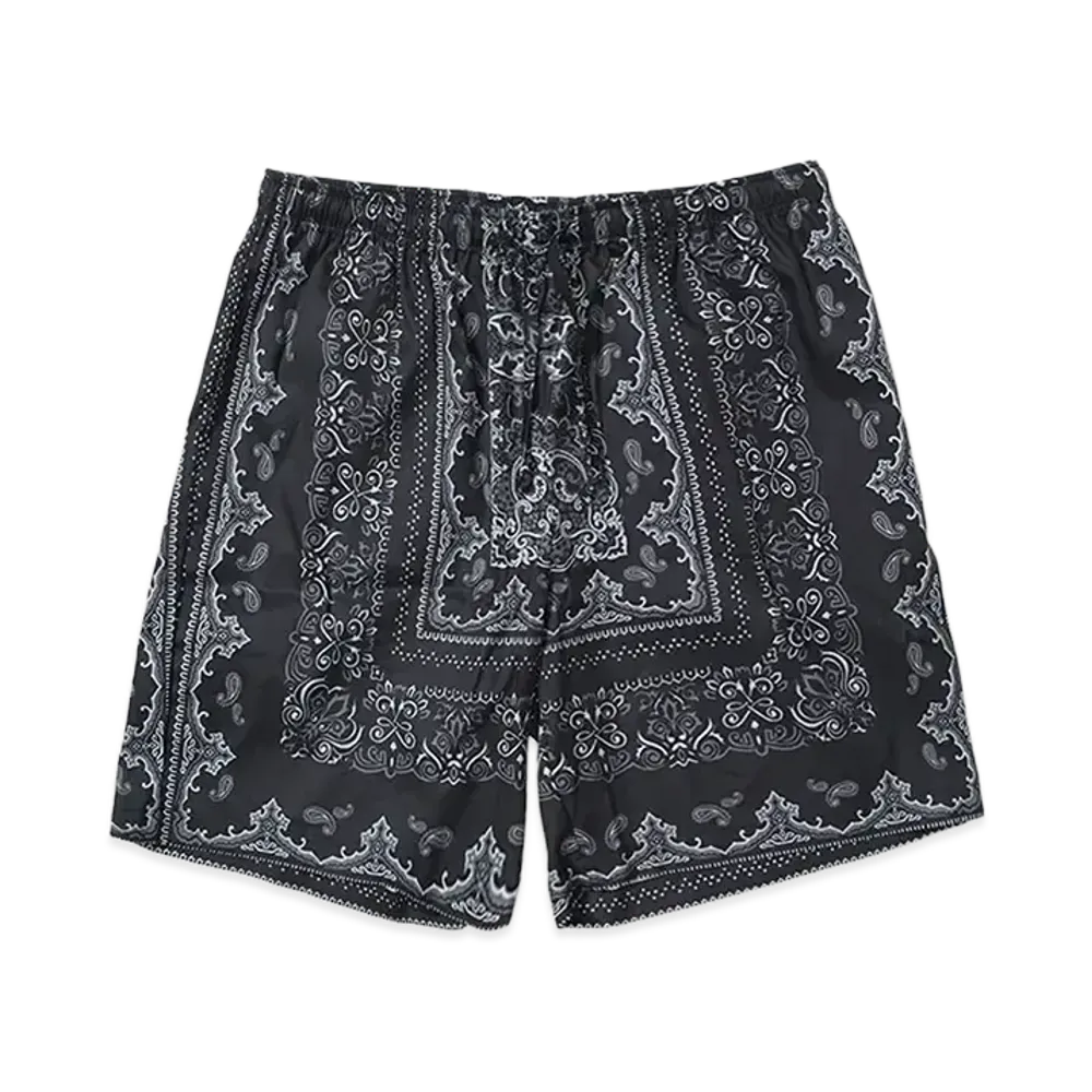 Hide and Seek Bandana Pattern Short "BLACK"