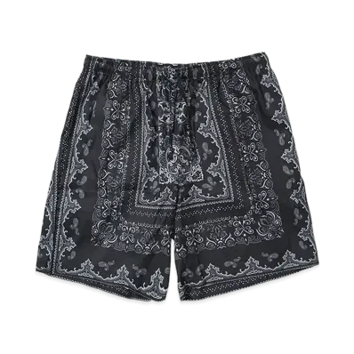 Hide and Seek Bandana Pattern Short "BLACK"