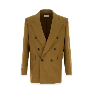 Saint Laurent Khaki Wool Blazer "Brown"