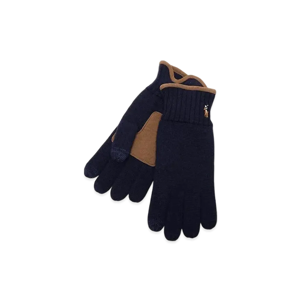 Polo Ralph Lauren Classic Lux Merino Touch Glove "Navy/Brown"