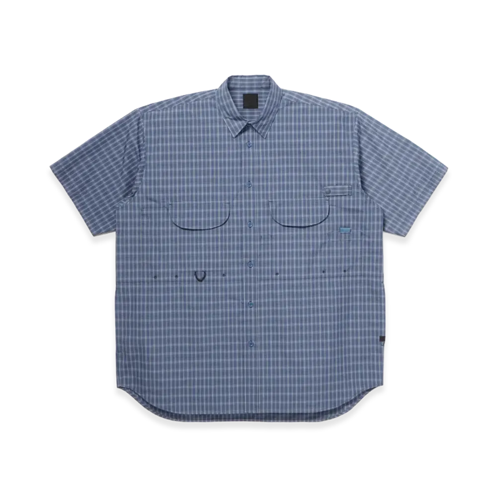 DAIWA PIER39 Tech Fishing Shirt S/S Summer Plaid "Smoke Blue"