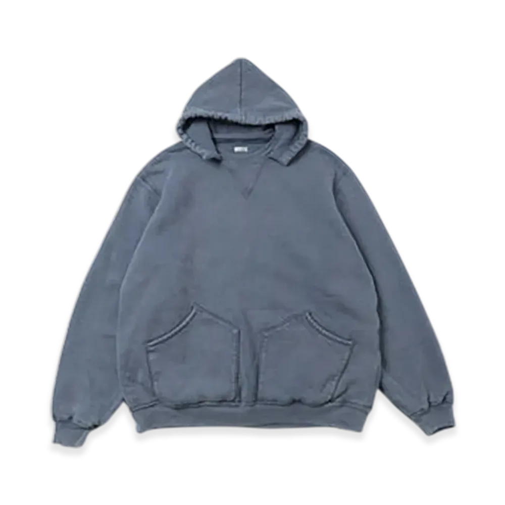 A.PRESSE Vintage Attached Hood Sweat Parka "Blue"