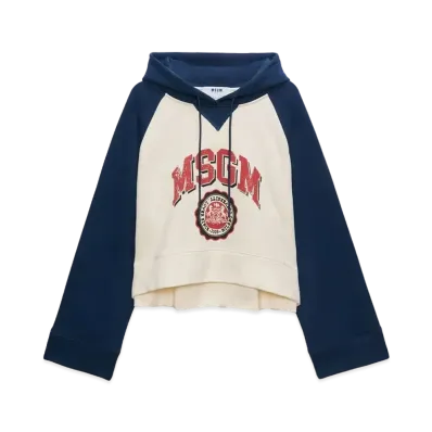 MSGM Jersey College Sweatshirt "White"