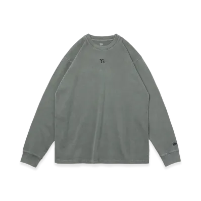 NEW ERA x Y's Long Sleeve Garment Dye Cotton T-Shirt FW26 "Charcoal"