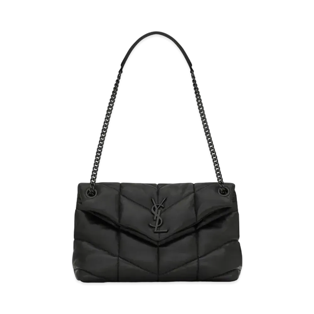 Saint Laurent Puffer Small Bag In Quilted Lambskin "Black"