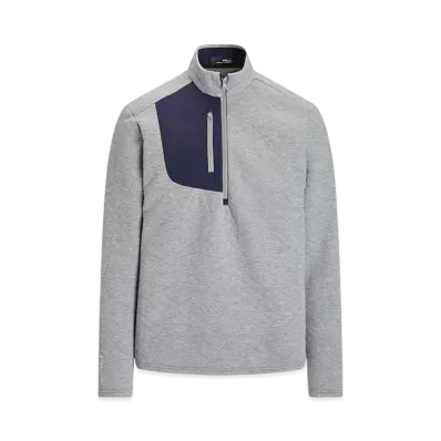 Polo Ralph Lauren Quilted Double Knit Pullover "Gray"