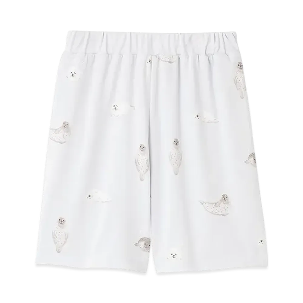 GELATO PIQUE Kids Cool Sensation To The Touch Seal Pattern Shorts "Blue"