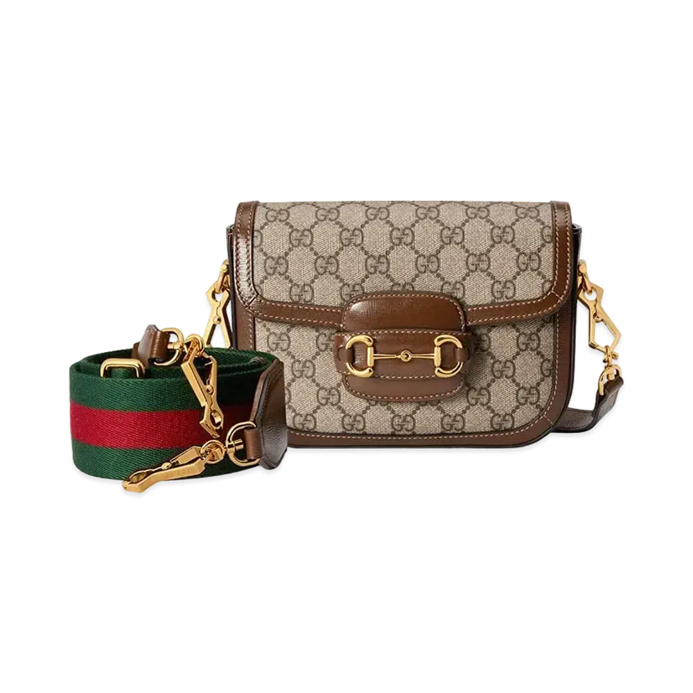 GUCCI Horsebit 1955 Mini Bag "GG Supreme Canvas"