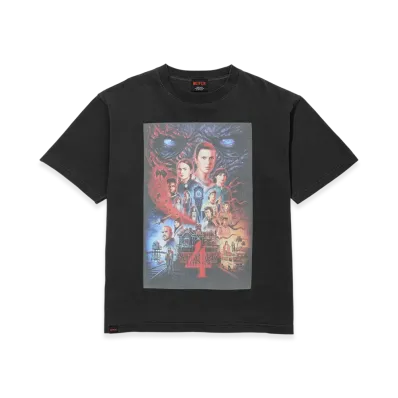 Netflix Stranger Things x V.A. Pigment S4 Tee "Black"