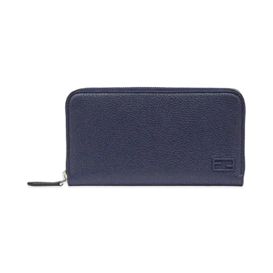 FENDI Zip Around Wallet Blue Leather Wallet "Blue"