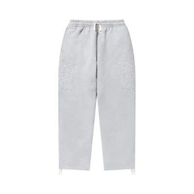 BlackEyePatch Metal Logo Fabric-Stitched Sweat Pants Heather "Grey"