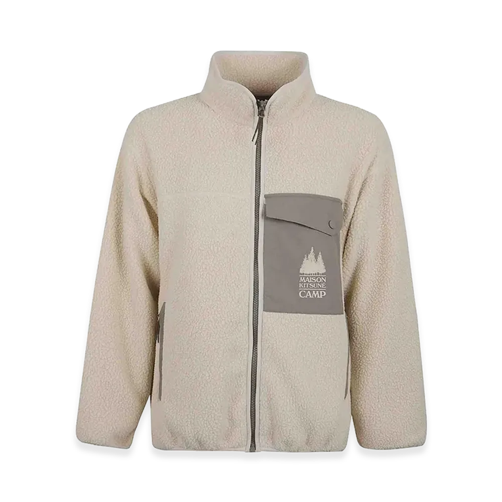 Maison Kitsune Casual Fleece Jacket "Light Beige"