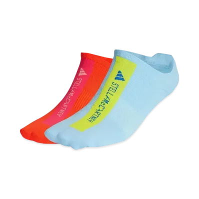 adidas by Stella McCartney Low Socks "Glow Blue/Semi Solar Slime/Semi Impact Orange/Core Pink"