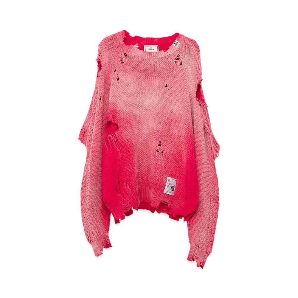 Maison MIHARA YASUHIRO Sun Faded Like Knit Sweater "Pink"