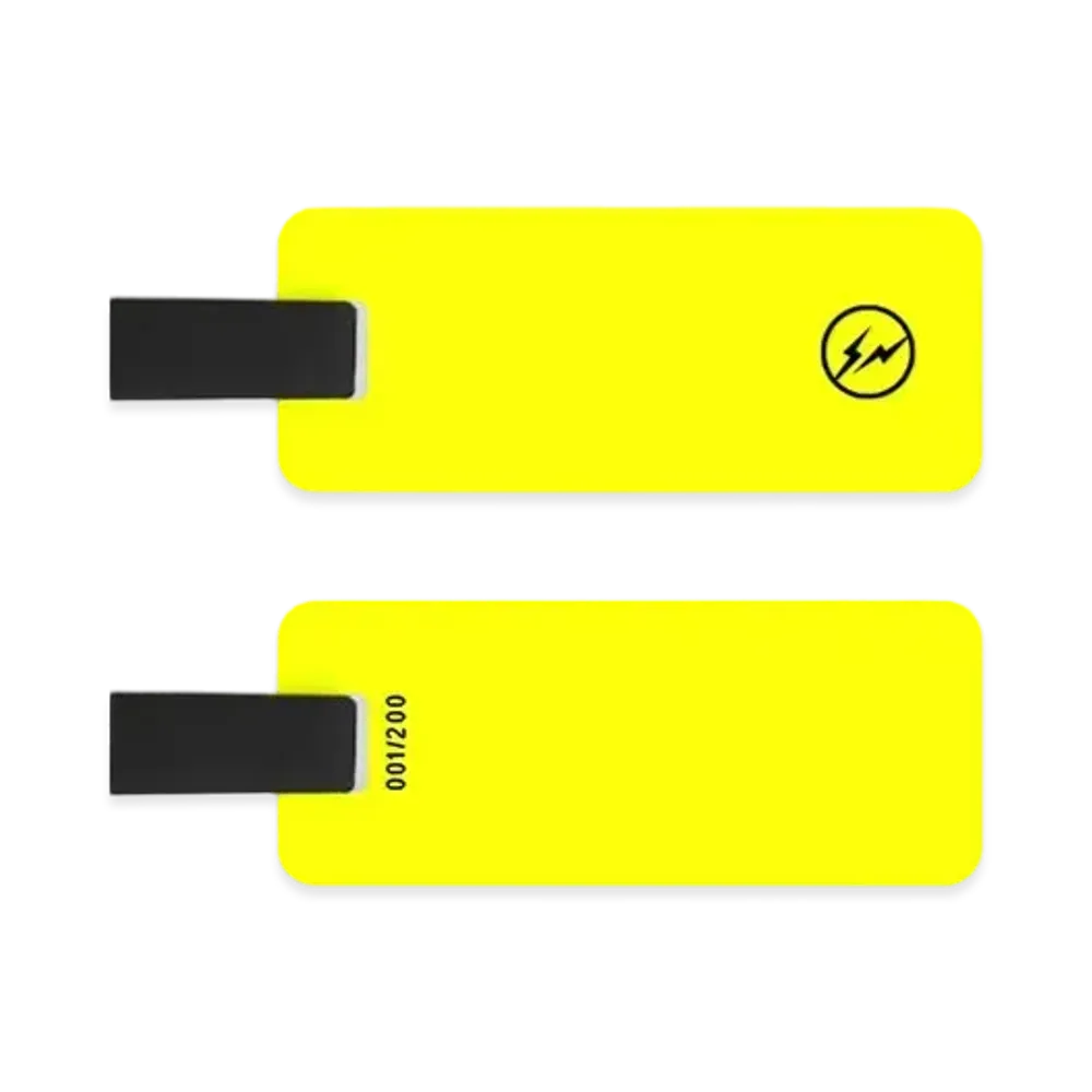 FRAGMENT CUSTOM DOUBLE SIDED Luggage Tag "Neon Yellow"