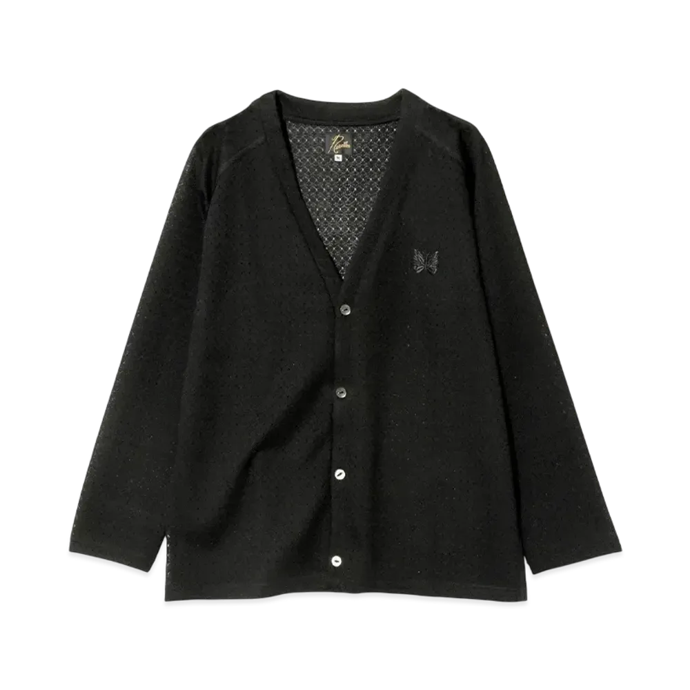 NEEDLES V-Neck Cardigan - R/PE Russell "Black"