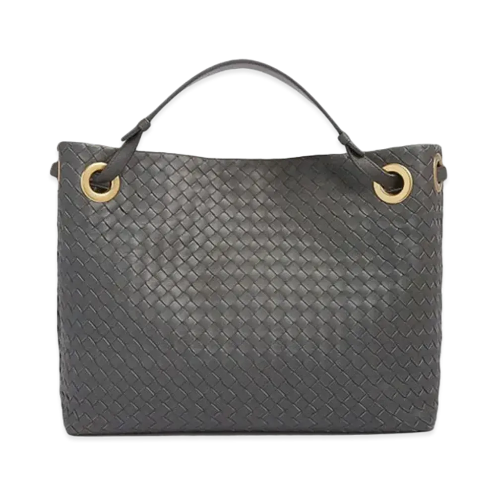Bottega Veneta Lambskin Hand Bag "Grey"