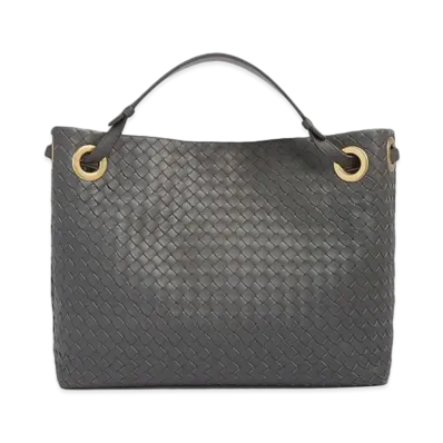 Bottega Veneta Lambskin Hand Bag "Grey"